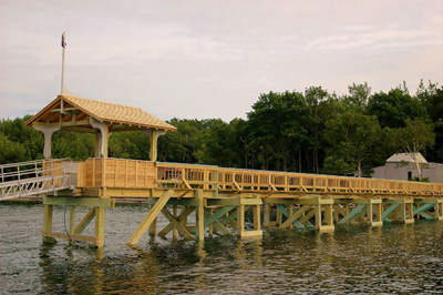 image of new dock on little deer isle, maine