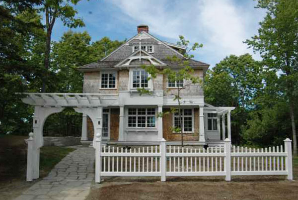 photo of exterior of little deer isle house in summer
