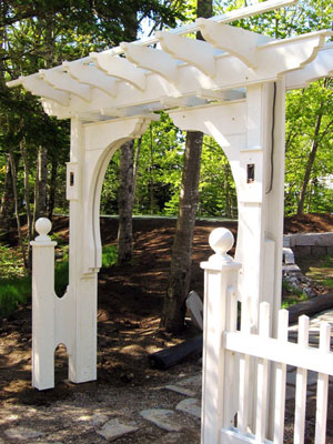 image of pergola at little deer isle house